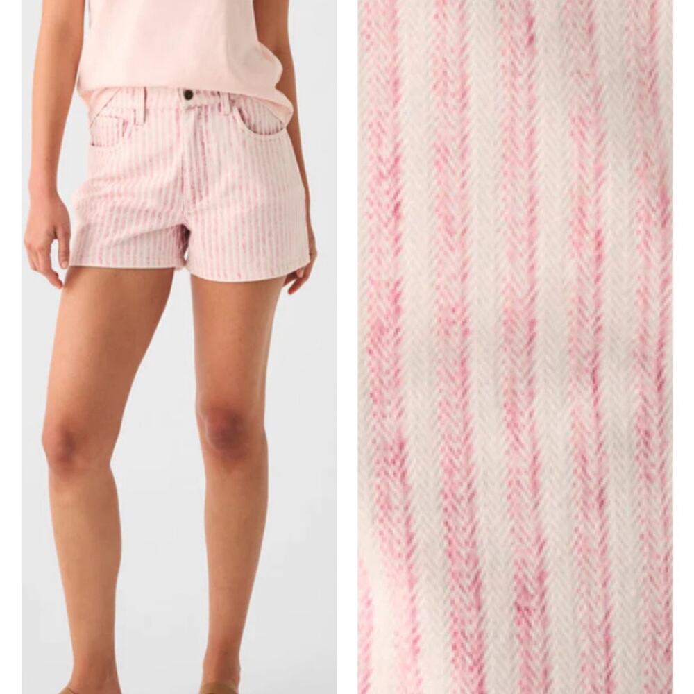 NWT Faherty Topsail Short in Pink Railroad Stripe
